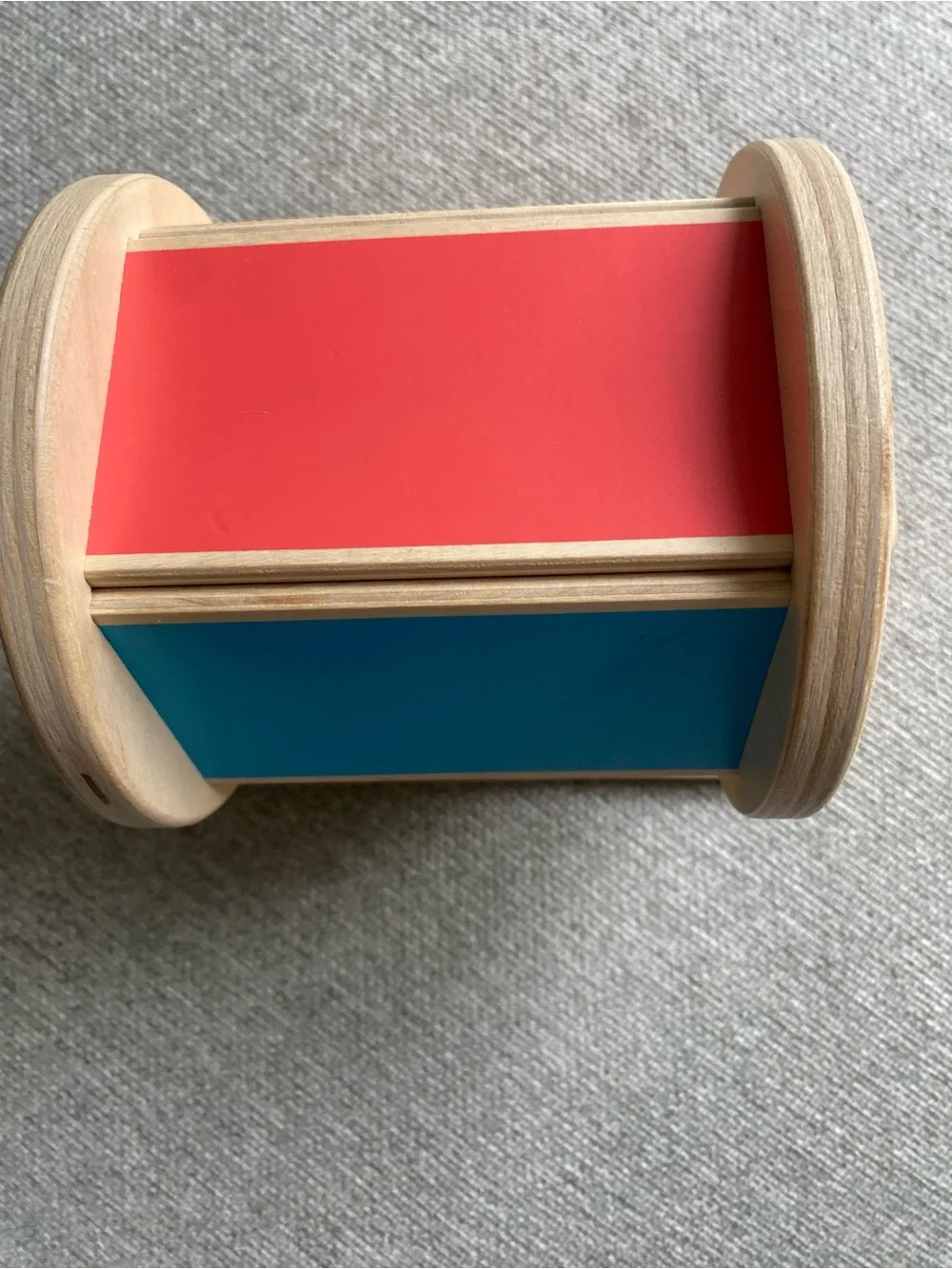 Lovevery Spinning Drum Toy - Blue & Lime